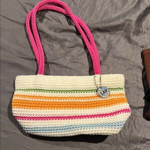 The Sak Pink and Multicolor Striped Tote